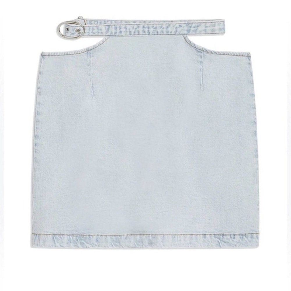 We Wore What NWT Denim Cut Out Belted Mini Skirt Sz XS $69 REVOLVE Y2K - Picture 9 of 14